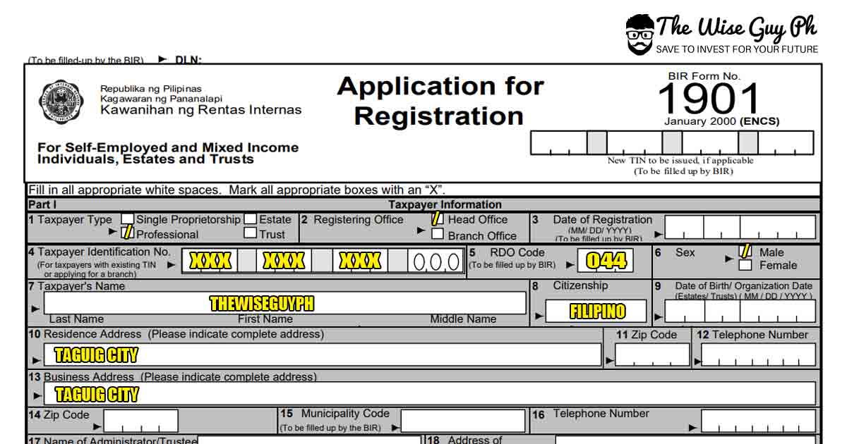 How To Get Certificate Of Registration From Bir Mixed Income Earners